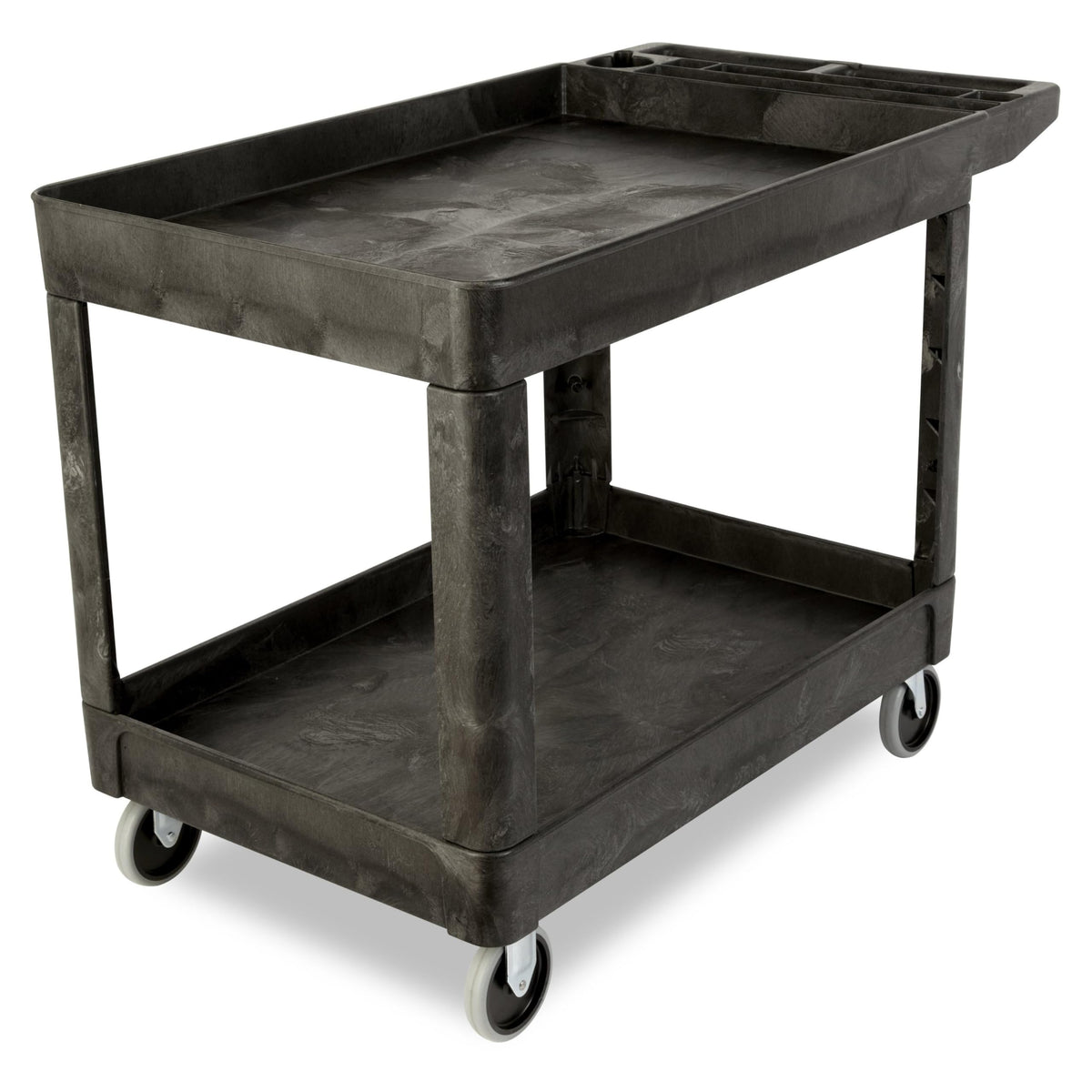 2-Shelf Utility Service Cart, Black, 500 lbs. Capacity X564839