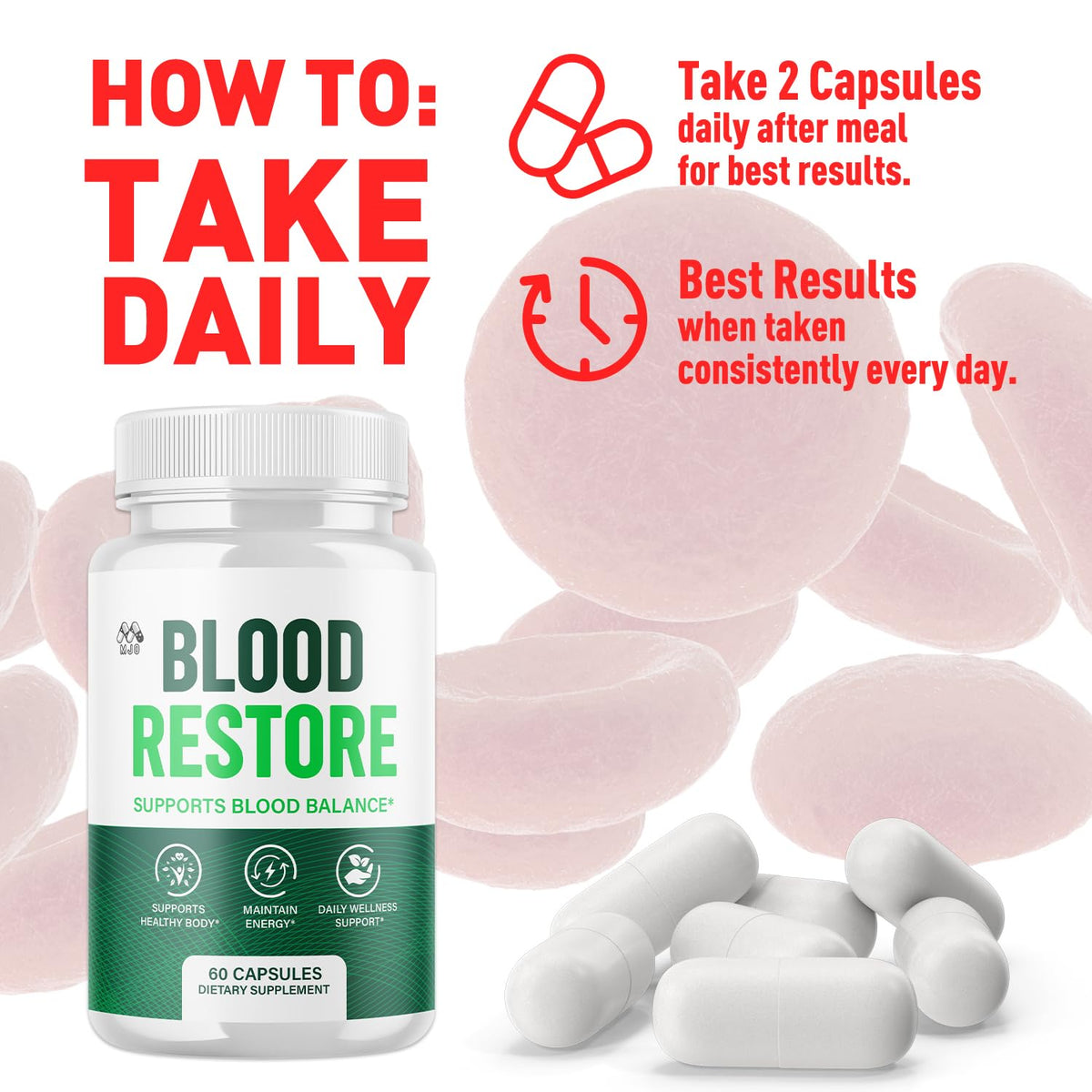 2 Pack Blood Restore Capsules 120 Capsules P794