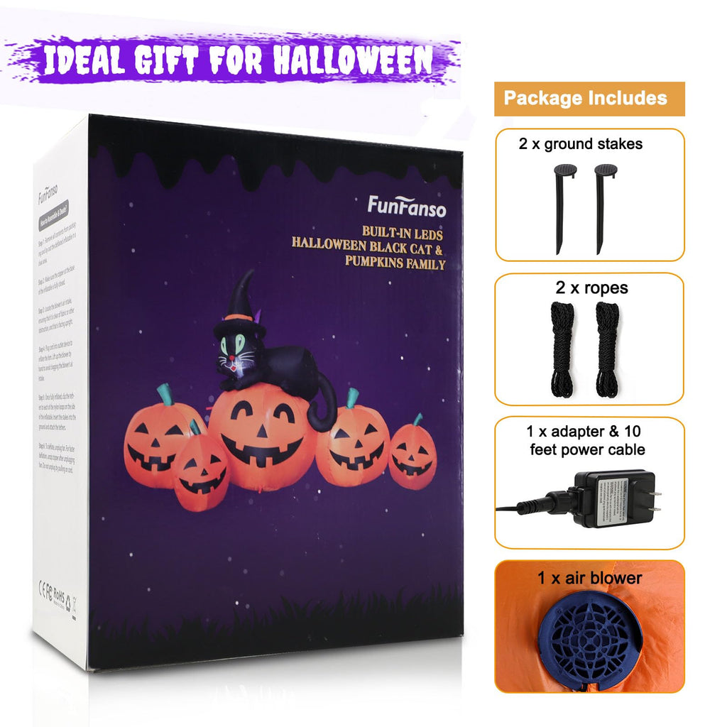 5FT Lighted Inflatable Pumpkin Outdoor Decoration L20680