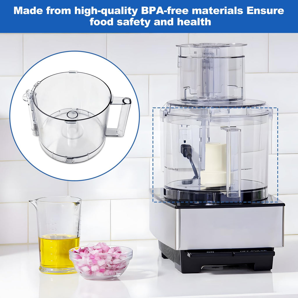 14-Cup Food Processor Working Bowl with 4 Locking Clips E634458