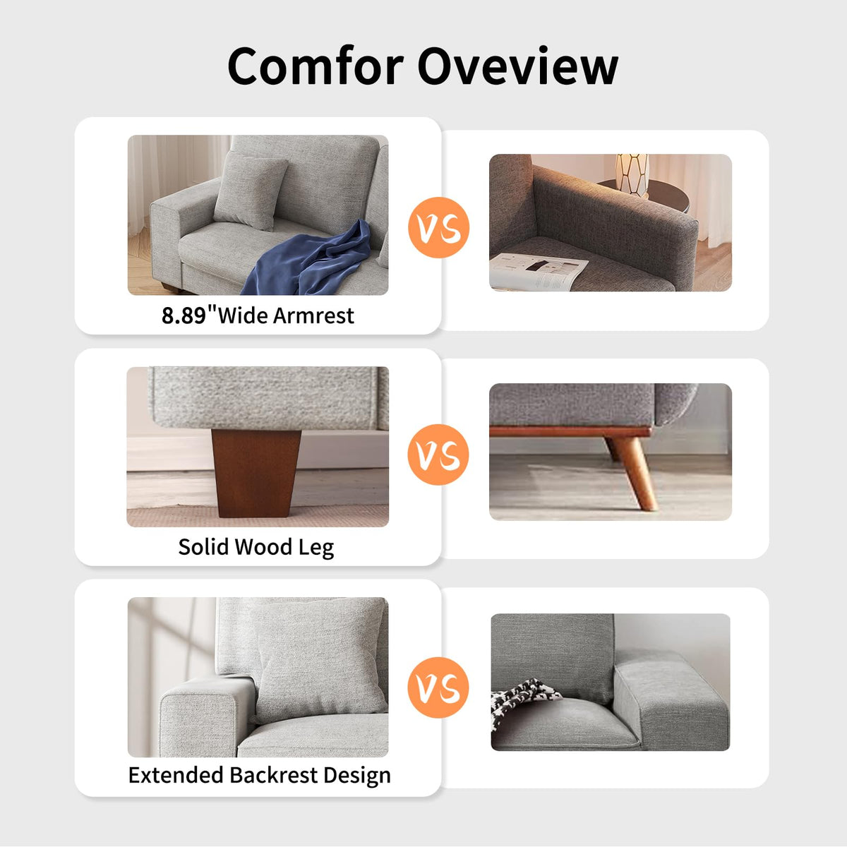 71.25" Light Gray Loveseat Sofa X246638