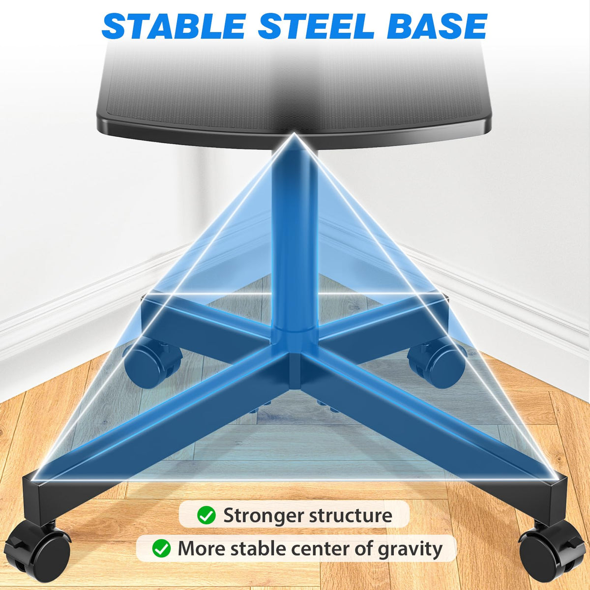 Mobile TV Stand for 23-65 Inch Flat Curved TVs Black P2362