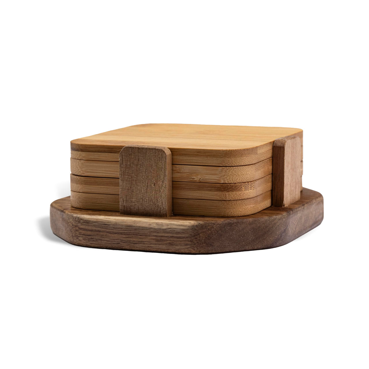 Chicago Bears 4-Pack Wood Inlay Coaster Set with Holder E5225