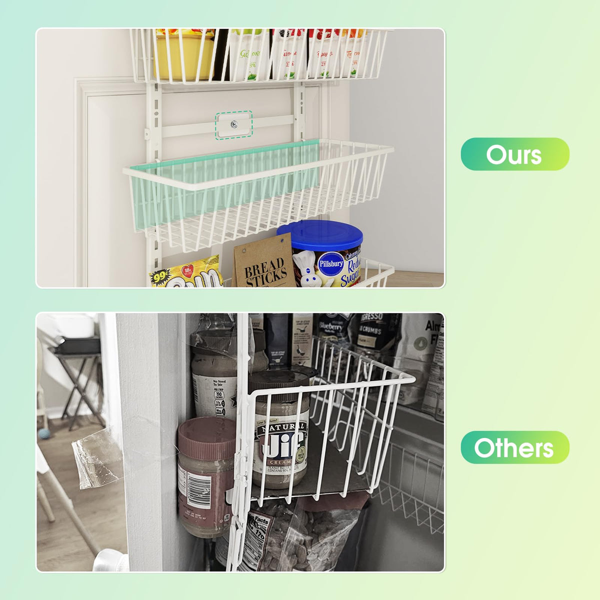 White 9-Tier Over The Door Pantry Organizer P453927