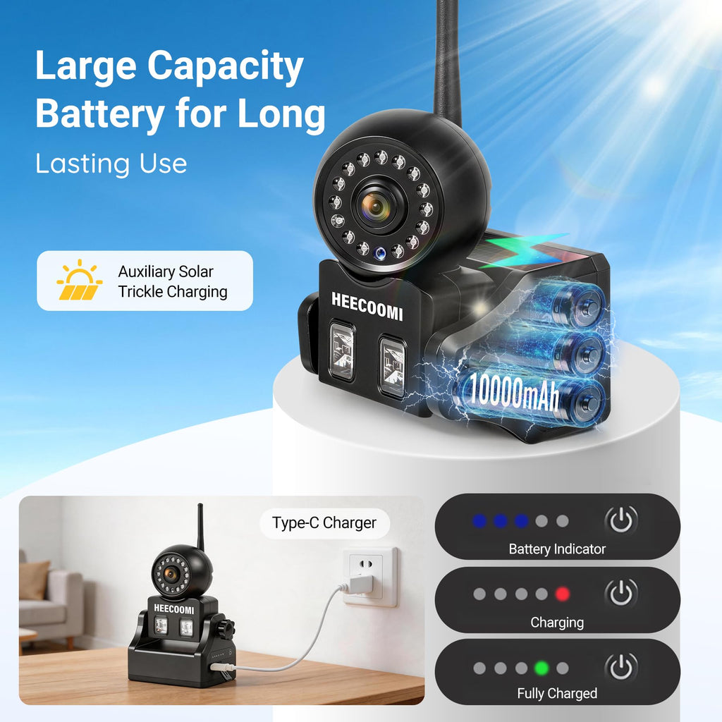 Magnetic Wireless Solar Backup Camera with 7" 1080P Touchscreen Monitor K502