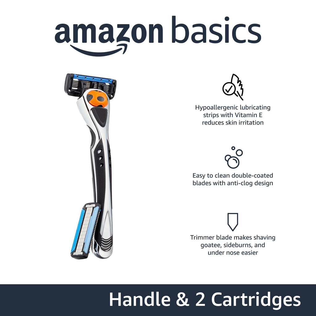 5-Blade Razor with Beard Trimmer and 2 Cartridges M485