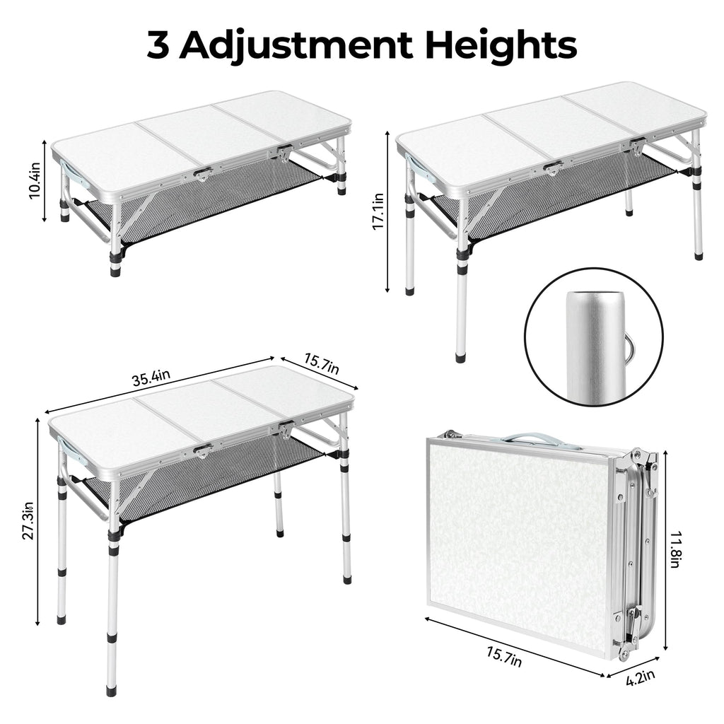 Folding Camping Table with Adjustable Height G173137