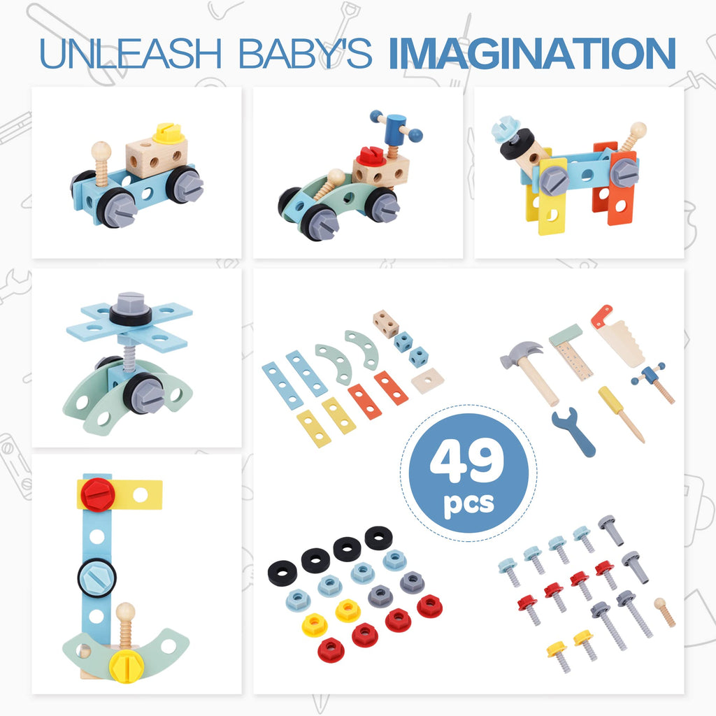 Wooden Baby Walker and Tool Bench Y504