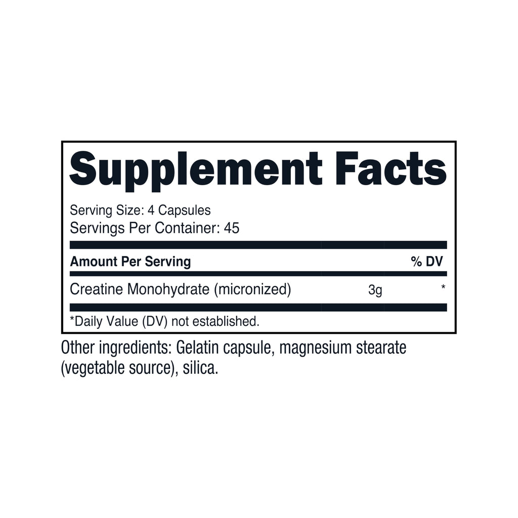 Creatine Monohydrate 3,000mg 180 Capsules K495856