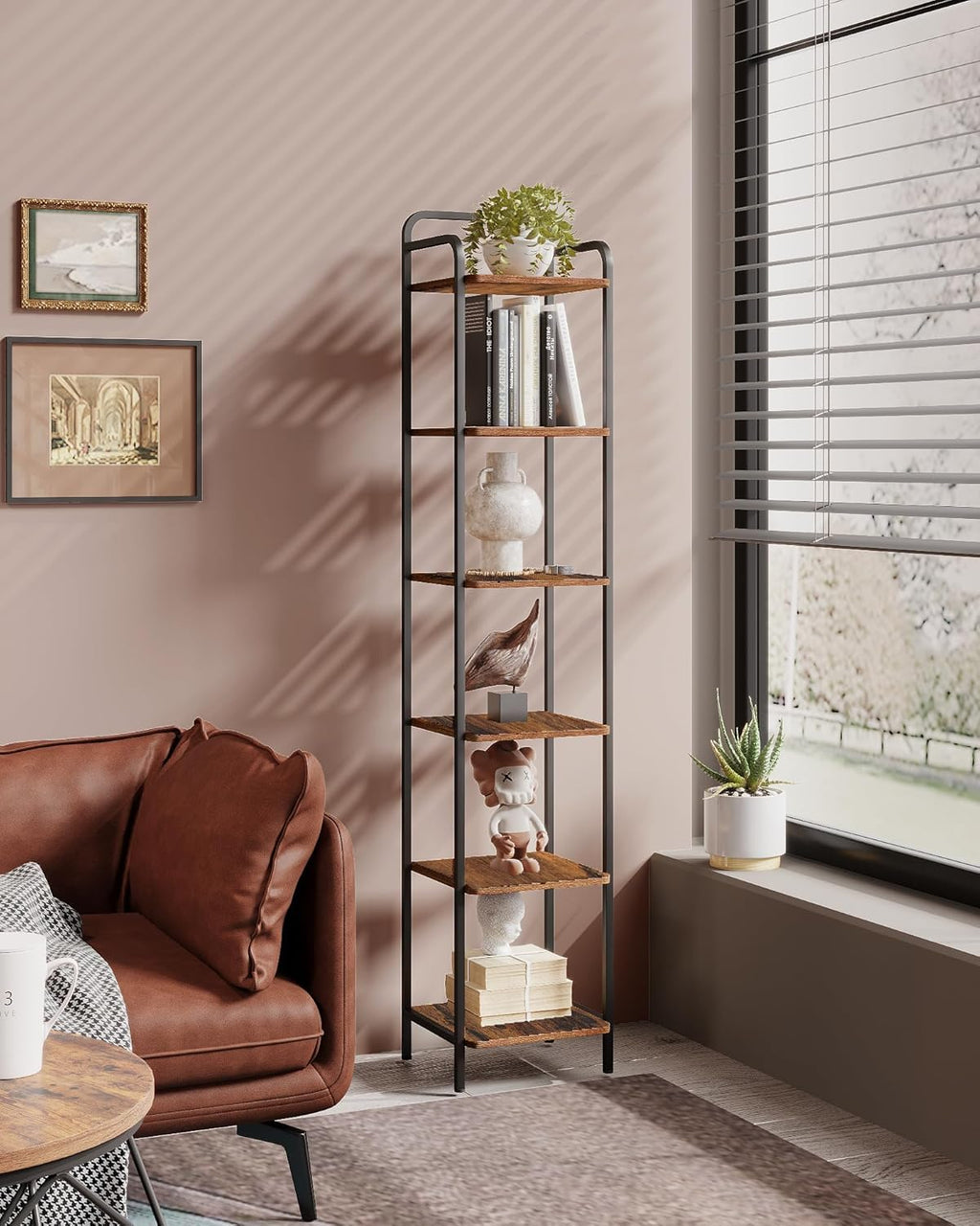 Narrow Industrial Bookcase G79139