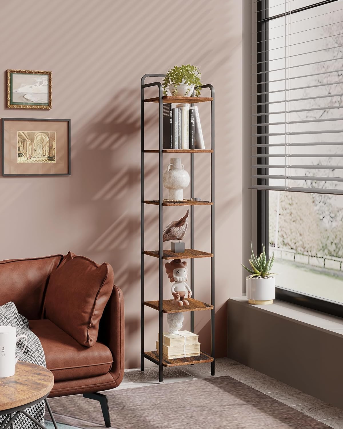 Narrow Industrial Bookcase G79139