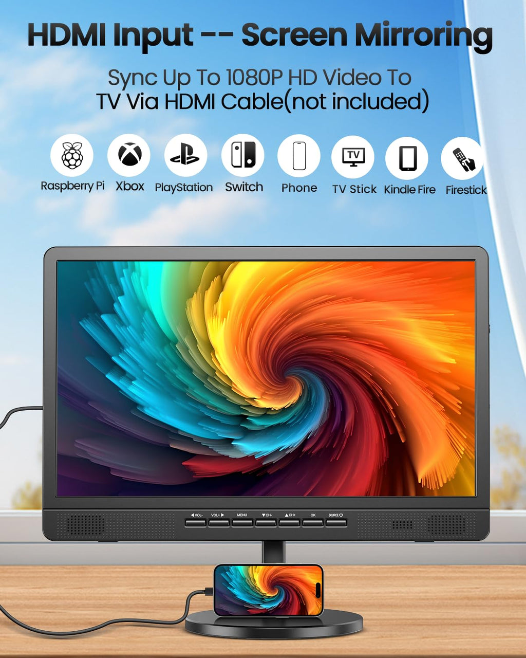 18.5" Portable TV with Antenna X2706