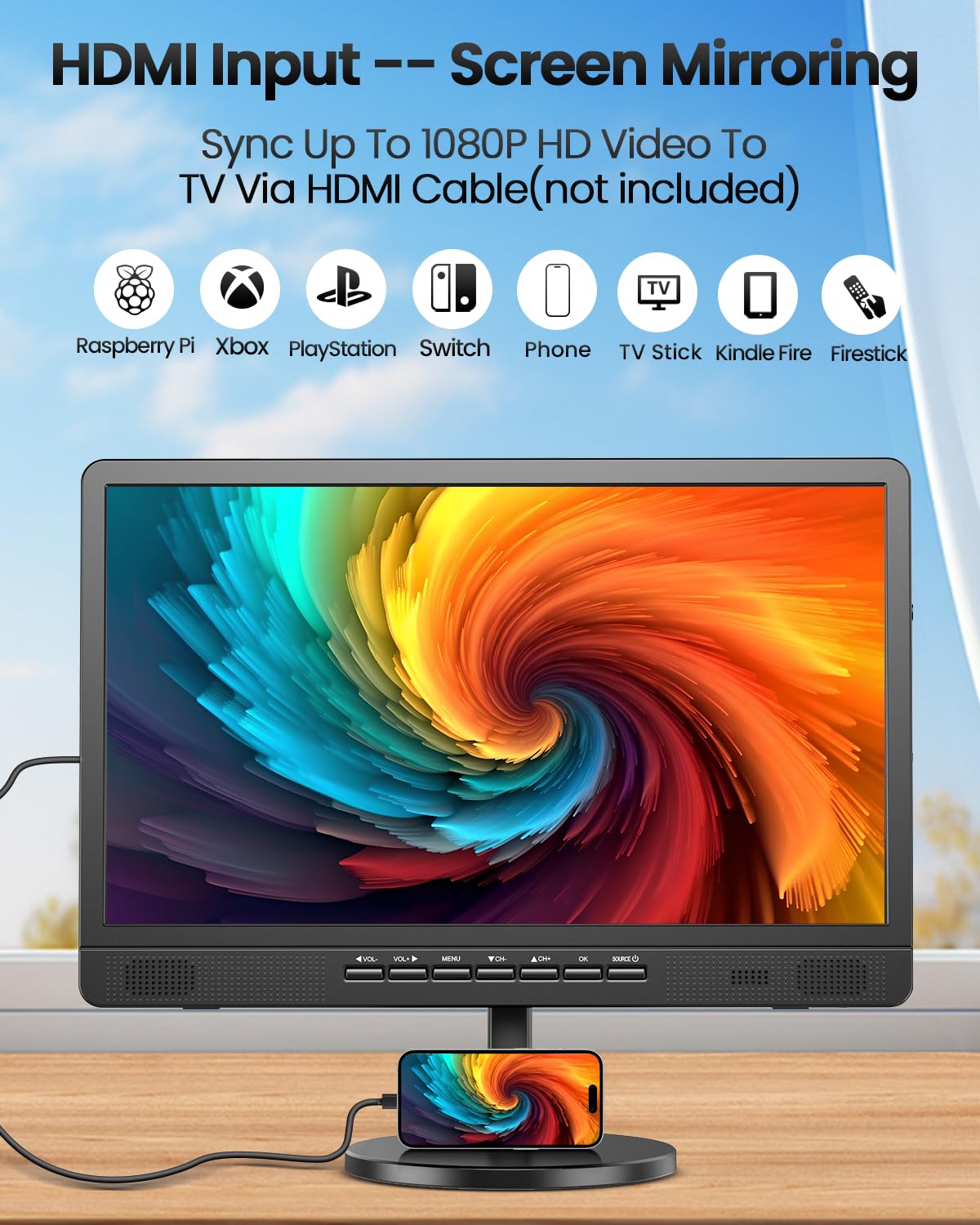 18.5" Portable TV with Antenna X2706