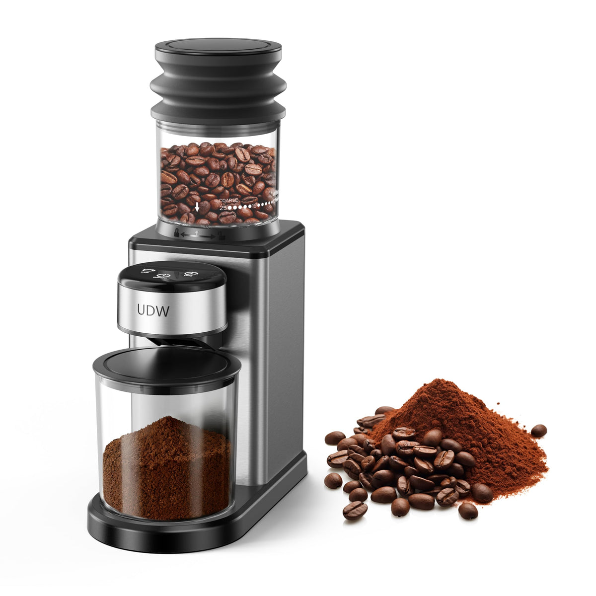 Conical Burr Stainless Steel Coffee Grinder Q1715