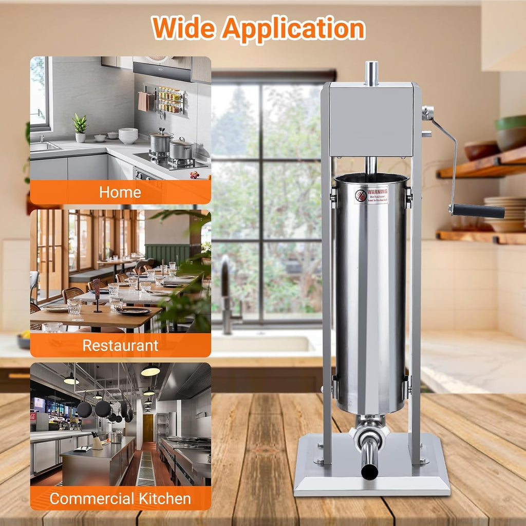 15L Sausage Stuffer with 5 Stainless Steel Tubes F850