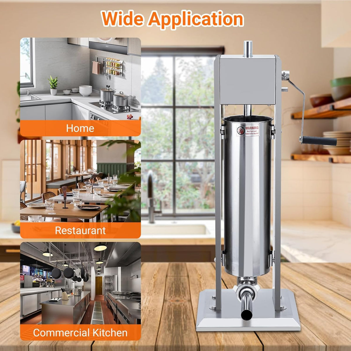 15L Sausage Stuffer with 5 Stainless Steel Tubes F850