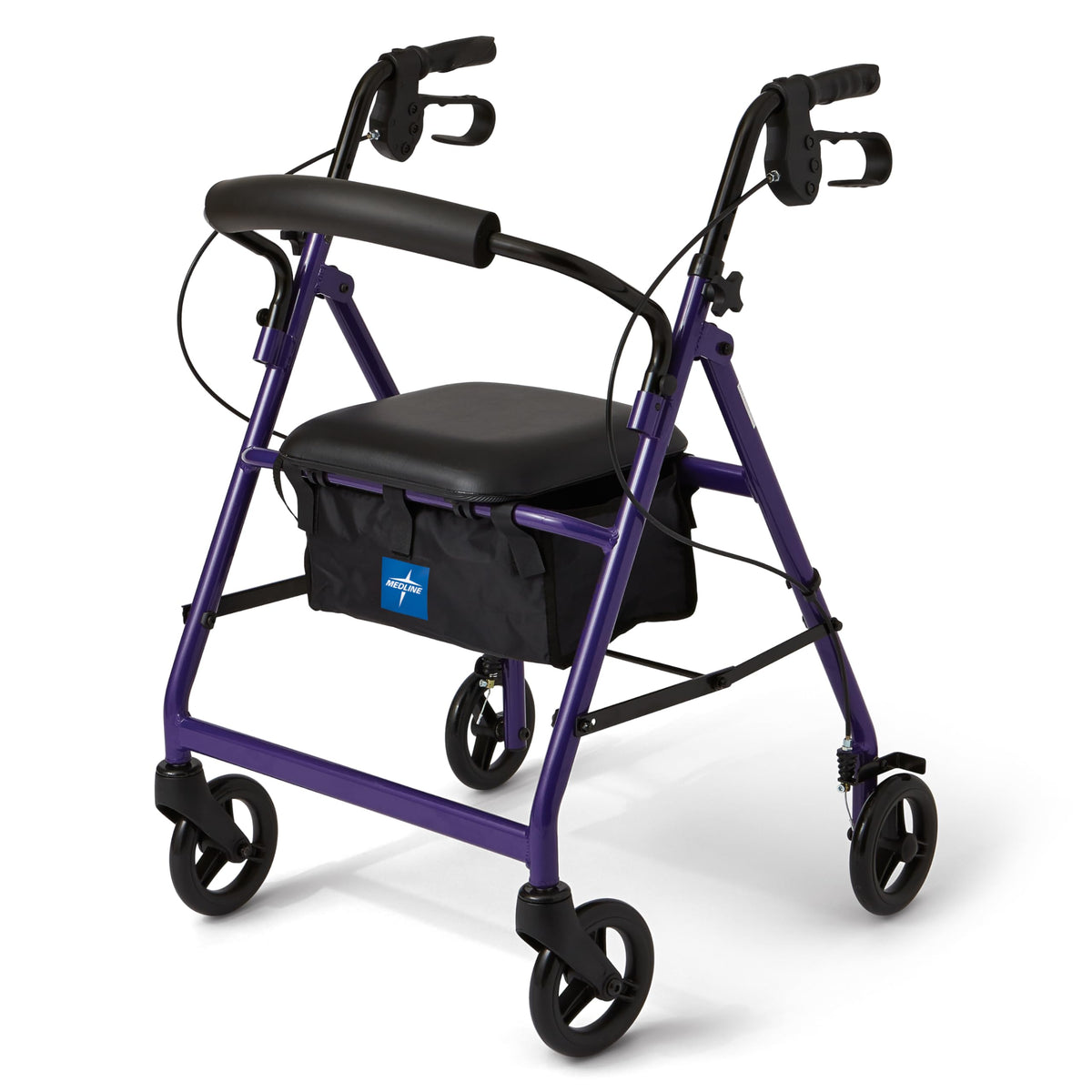 Purple Aluminum Rollator Walker with Seat M1830