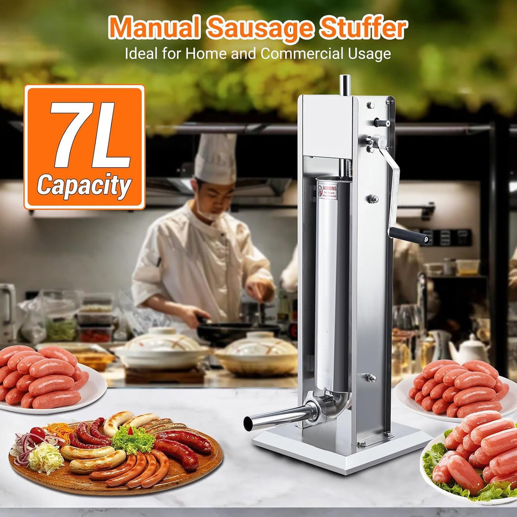15L Sausage Stuffer with 5 Stainless Steel Tubes F850