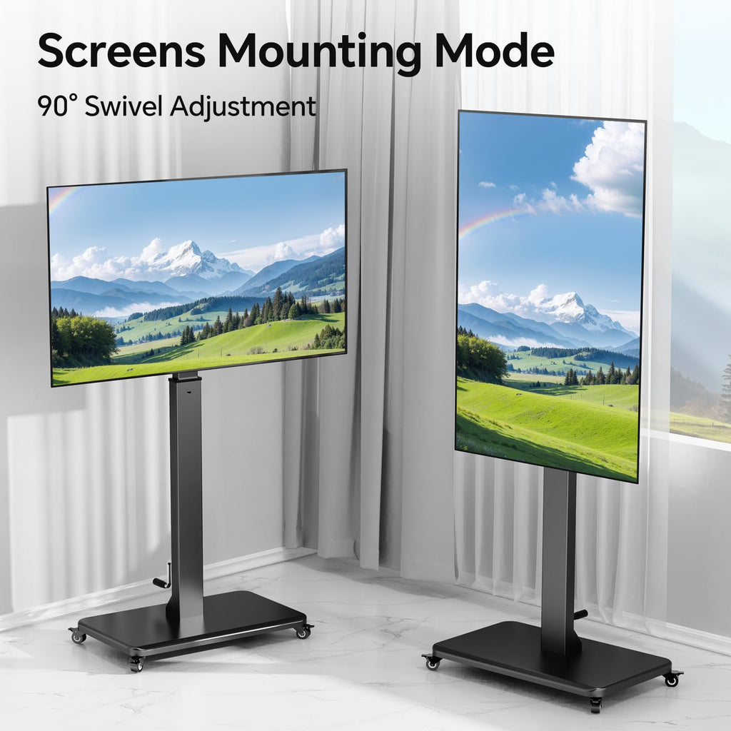Mobile TV Stand with Power Outlet and Wheels F7991