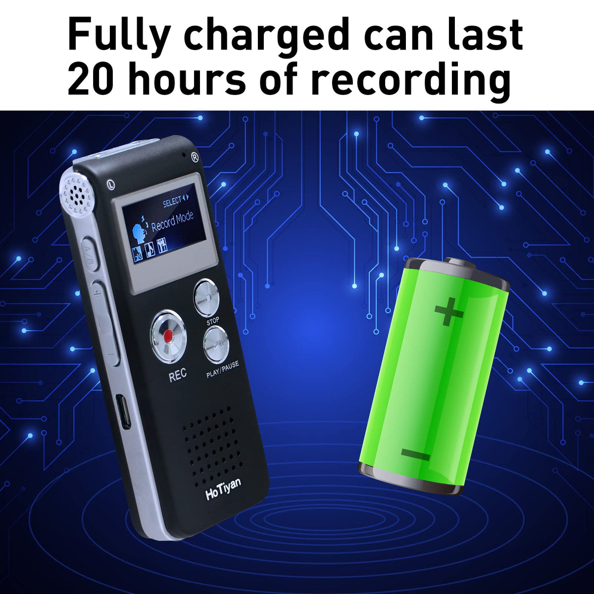 8GB Voice Activated Digital Audio Recorder A798