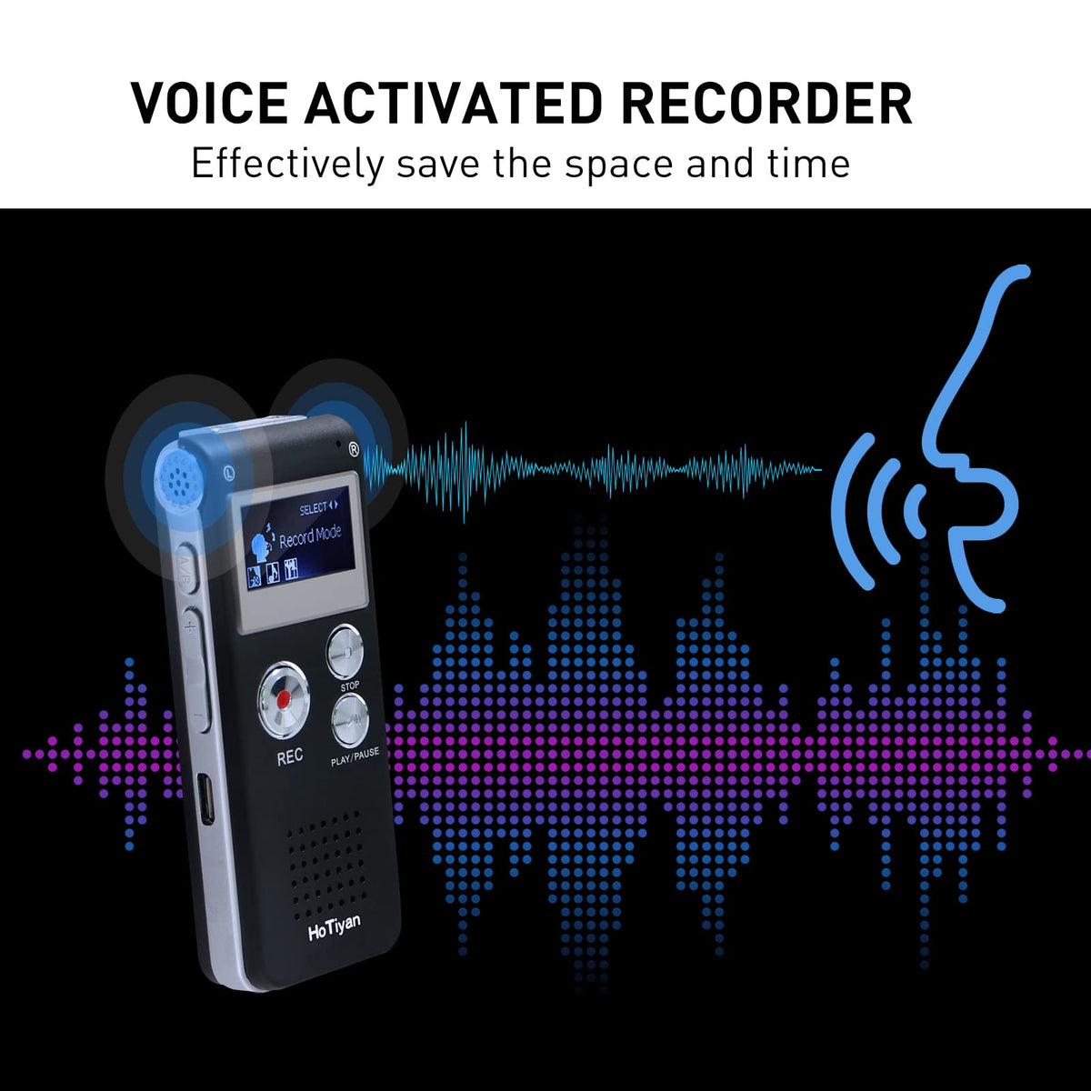 8GB Voice Activated Digital Audio Recorder A798