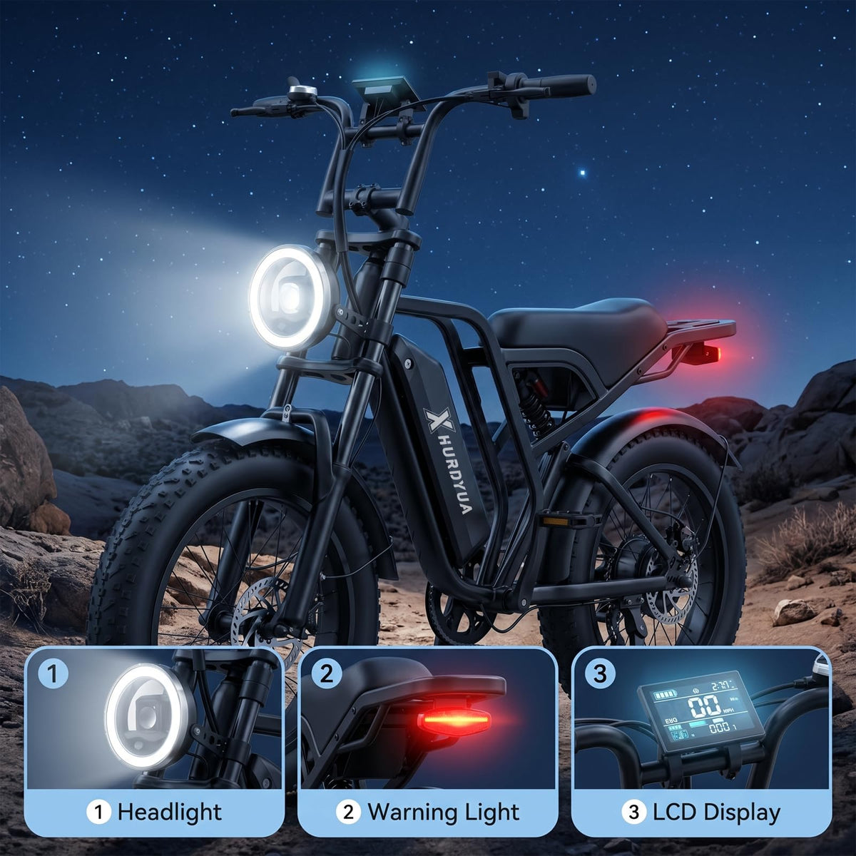 1500W Electric Bike with 48V 15Ah Removable Battery N41056