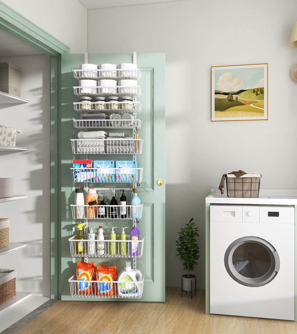 White 9-Tier Over The Door Pantry Organizer P453927