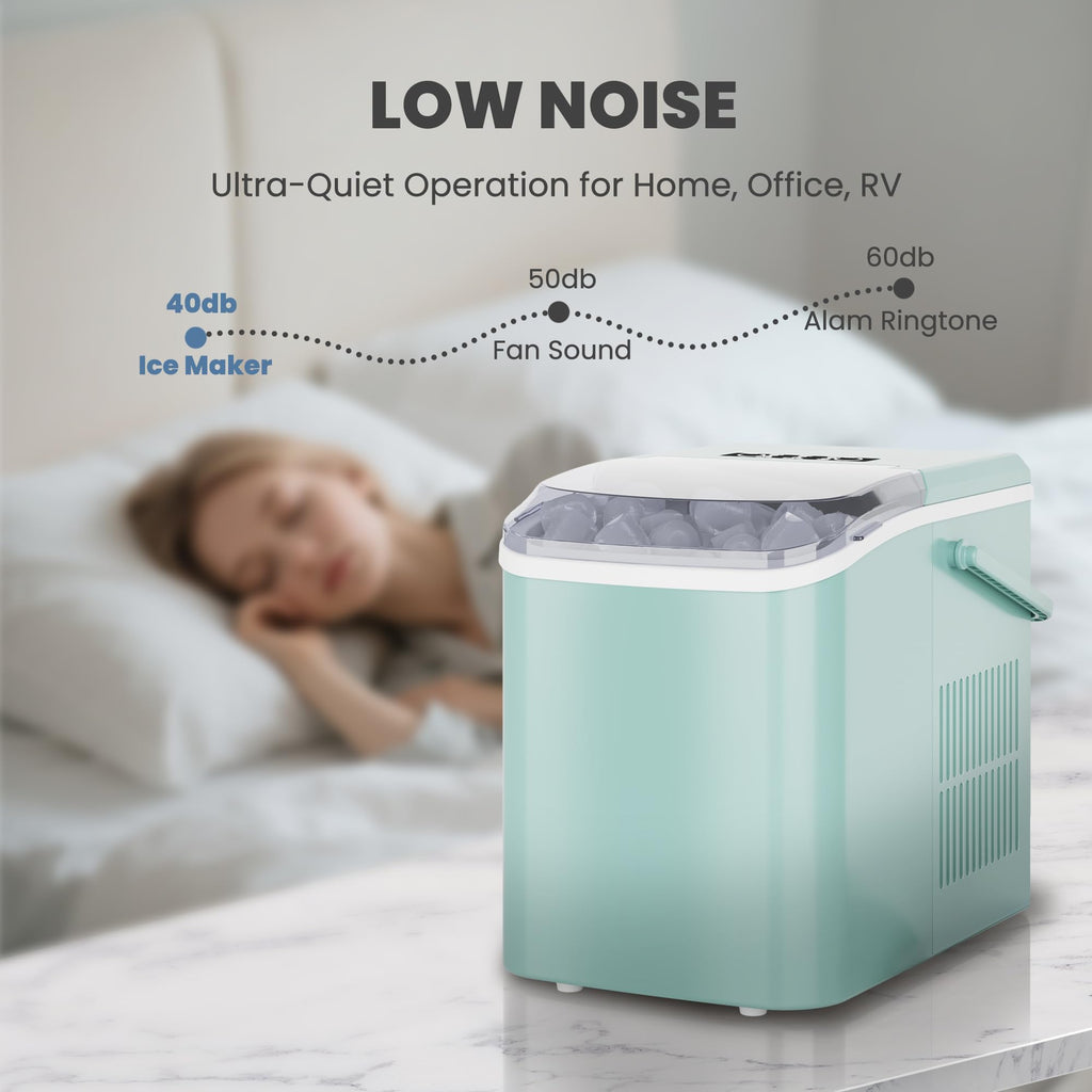 Green Portable Countertop Ice Maker W893852