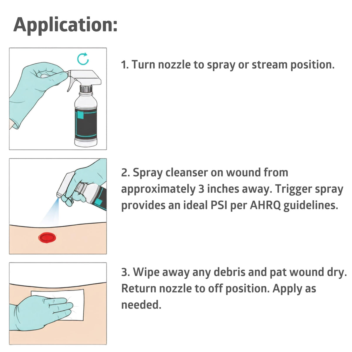 Wound Cleanser 16 Ounce Spray Bottle Pack of 6 F77015