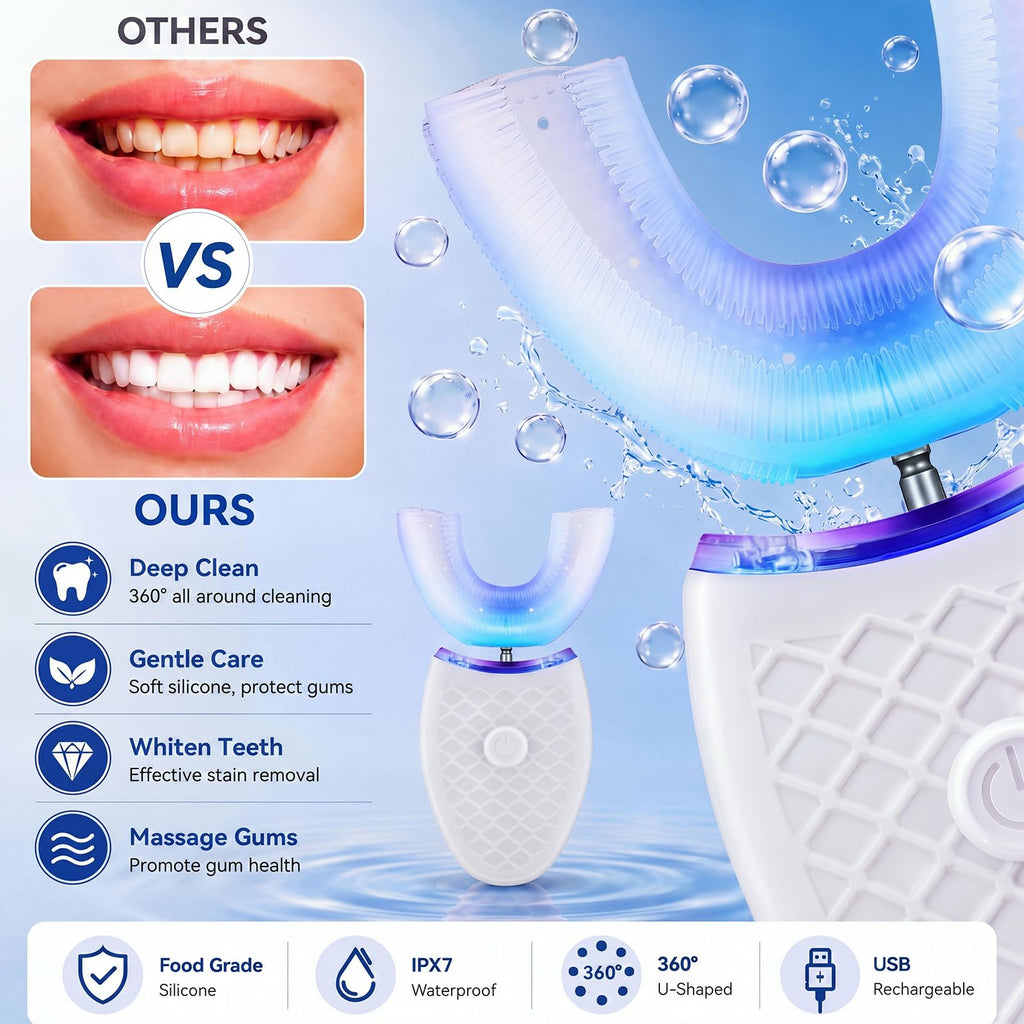 2 Pack U Shaped Automatic Toothbrushes W757059