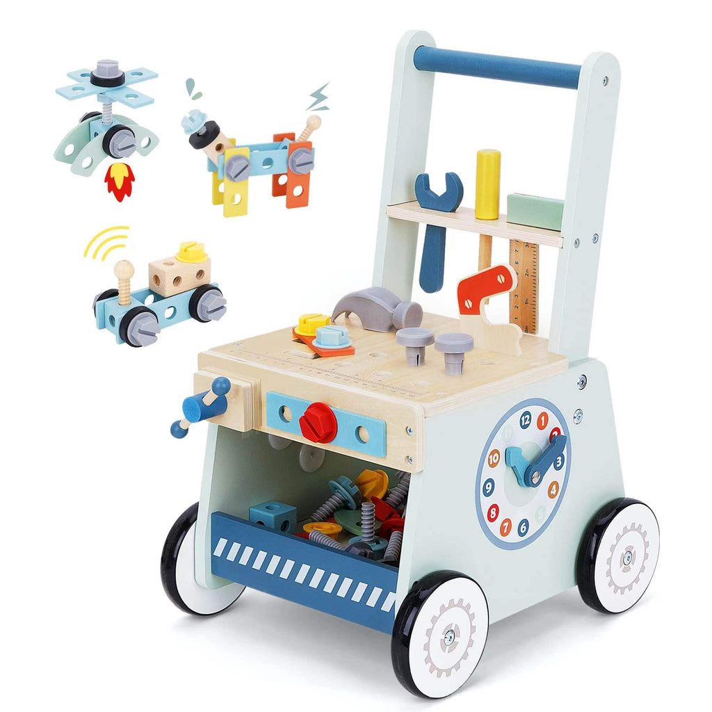 Wooden Baby Walker and Tool Bench Y504