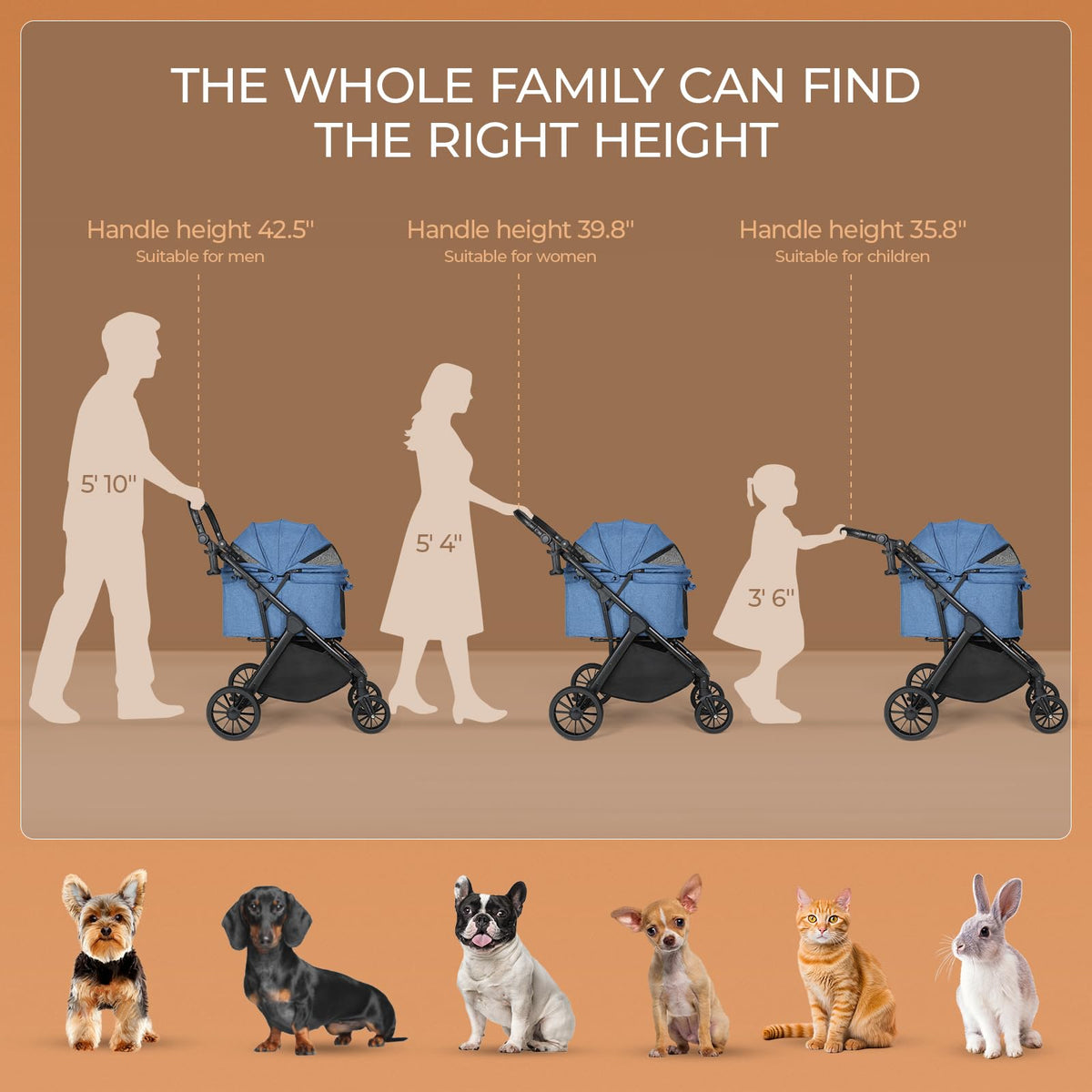 Foldable Dog Stroller Y9739
