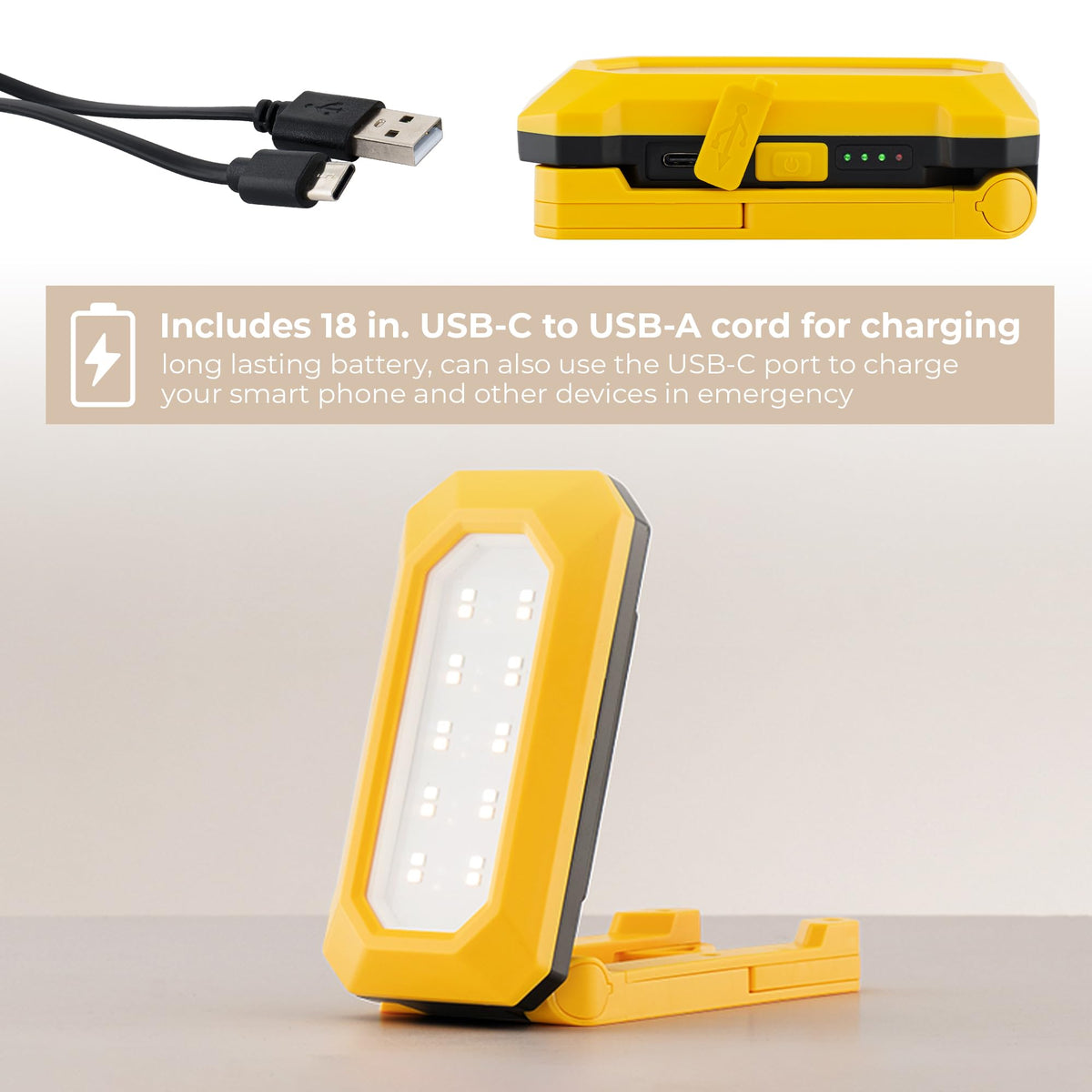 Rechargeable Magnetic LED Work Light 2.5W 1,500 Lumens P54023