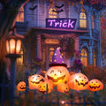 8 FT Inflatable Pumpkins and Witch Hat with Built-in LED Lights U12529