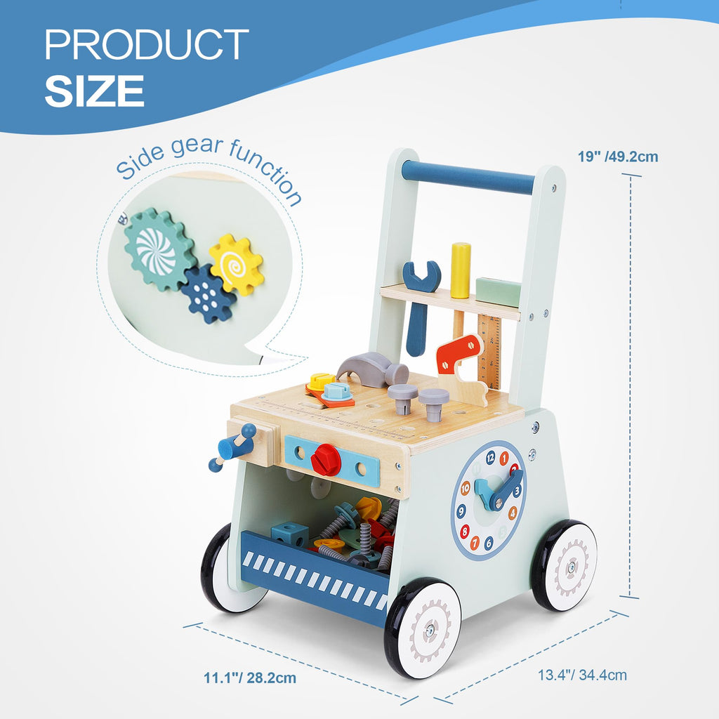 Wooden Baby Walker and Tool Bench Y504