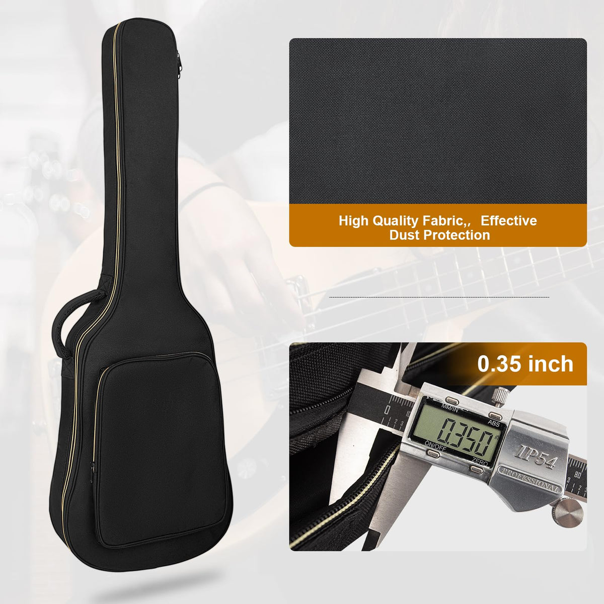 39 40 41 Inch Electric Guitar Bag Black Y7820
