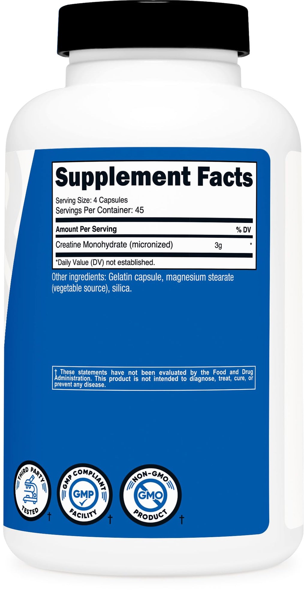Creatine Monohydrate 3,000mg 180 Capsules K495856