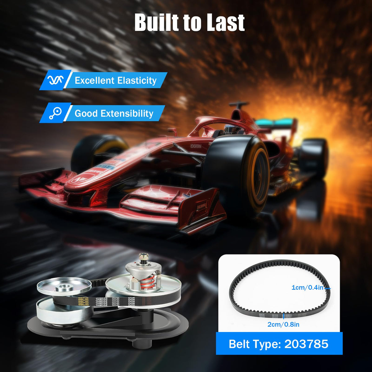 Torque Converter Go Kart Clutch Set 3/4" with 3 Drive Belts M1403