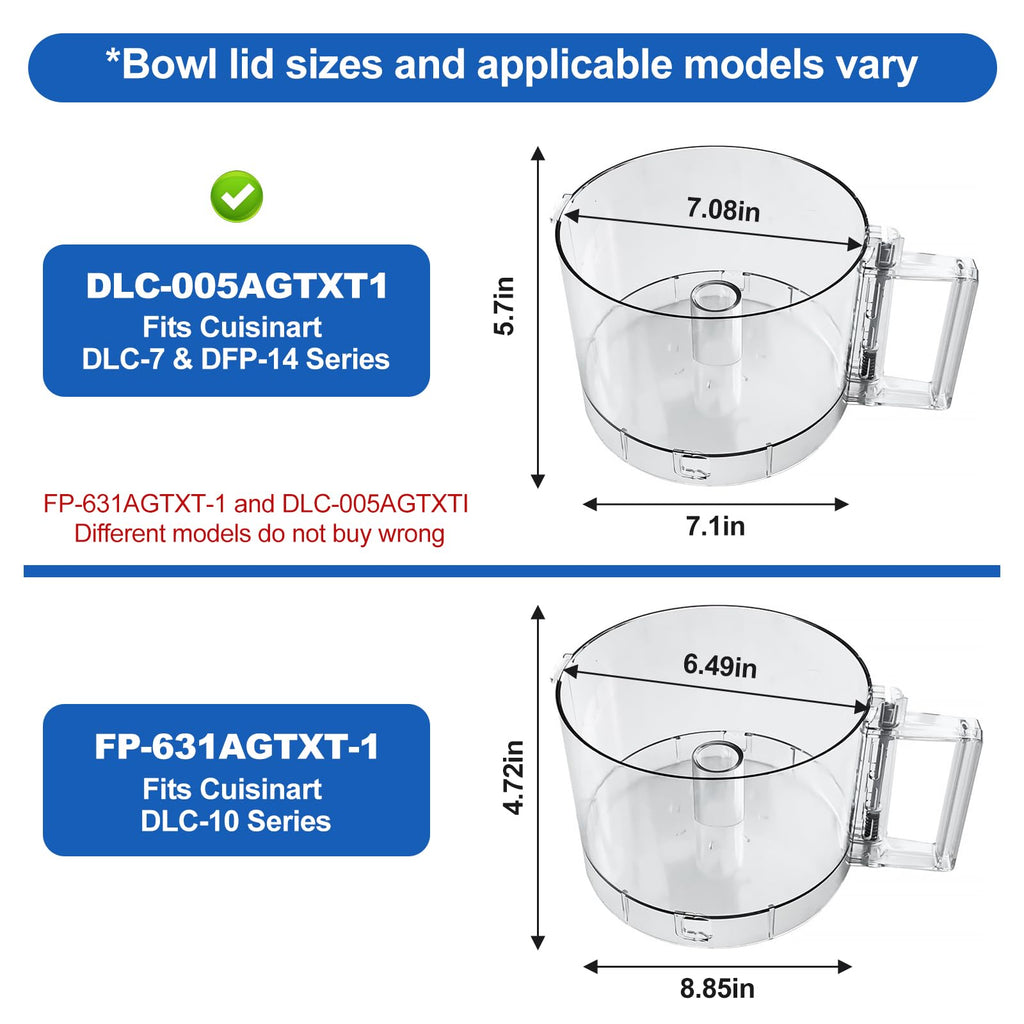 14-Cup Food Processor Working Bowl with 4 Locking Clips E634458