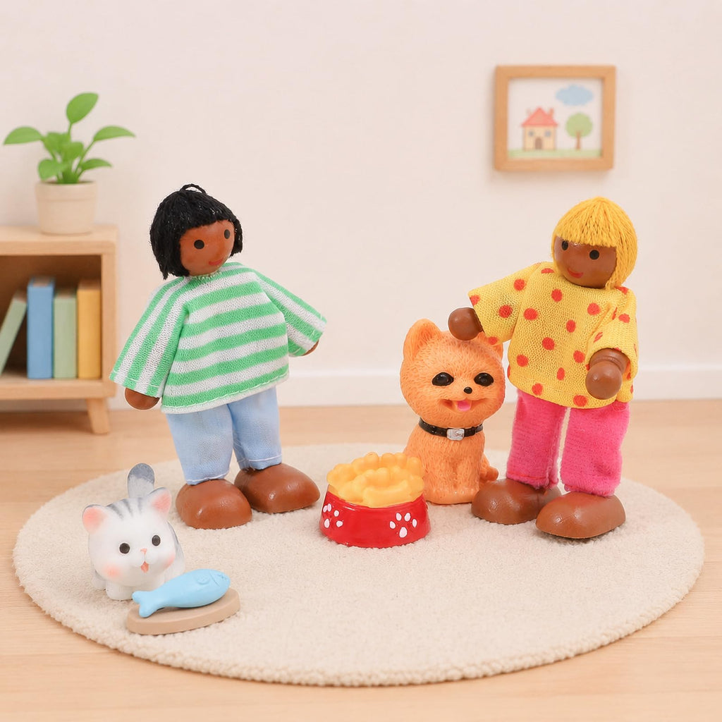 Wooden Dollhouse Family Set Figures R942949