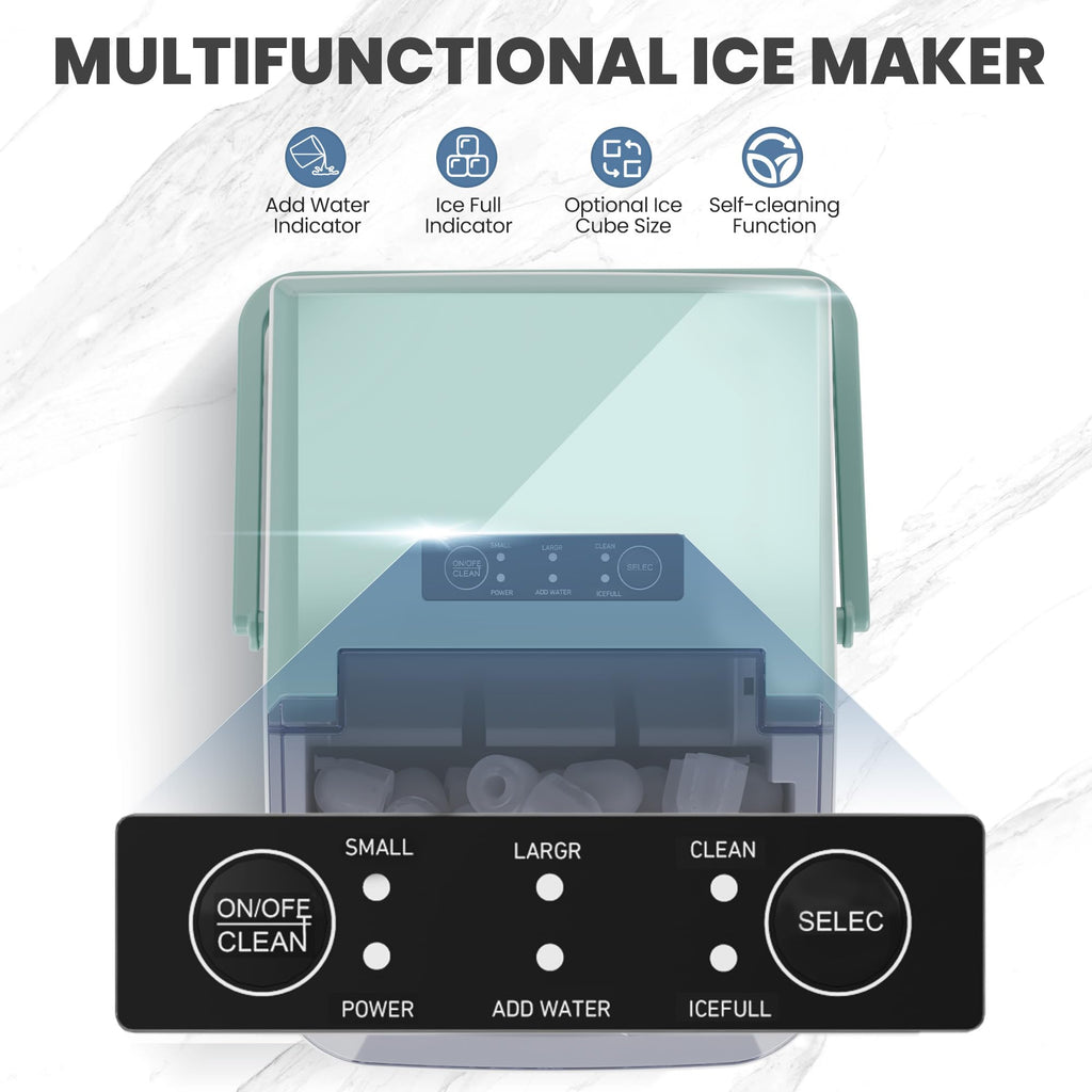 Green Portable Countertop Ice Maker W893852