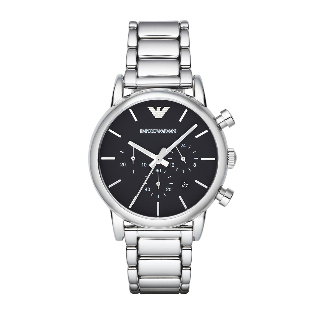 Men's Automatic Chronograph Watch with Stainless Steel or Leather Band F5245