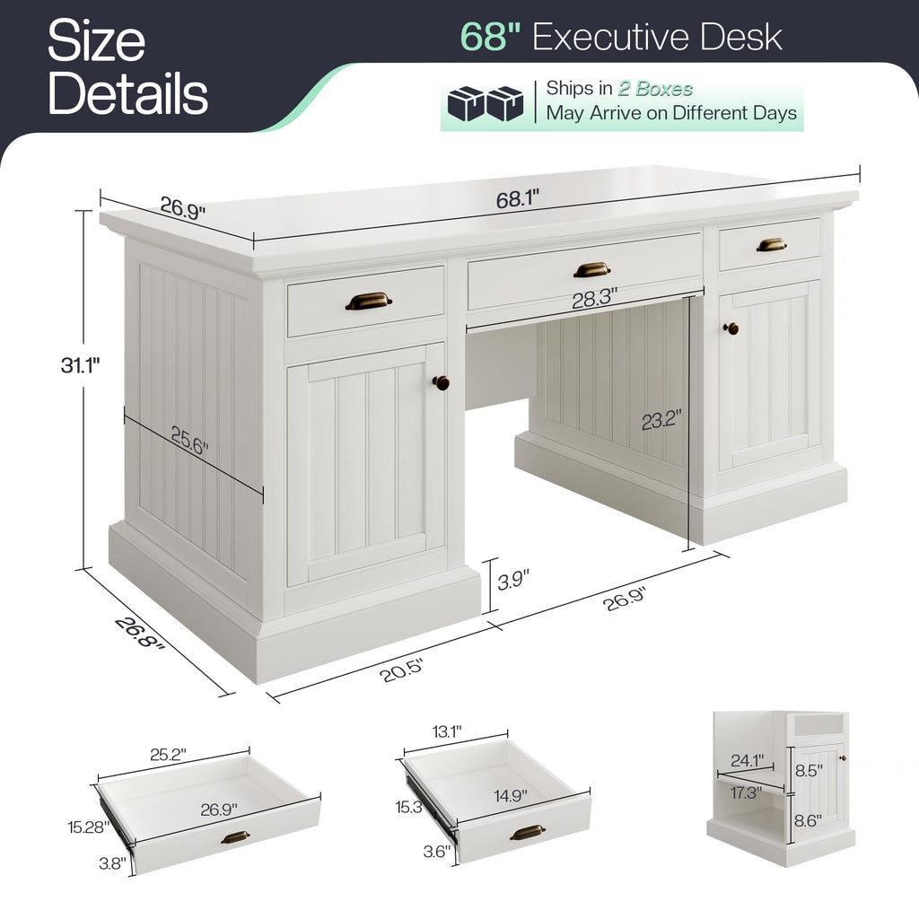 68" Executive Desk M250