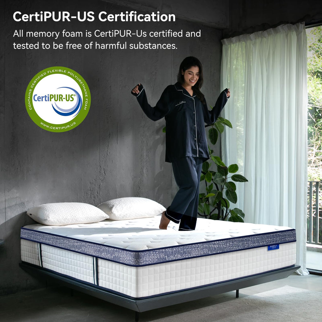 Queen Size 12 Inch Hybrid Memory Foam Mattress G47857