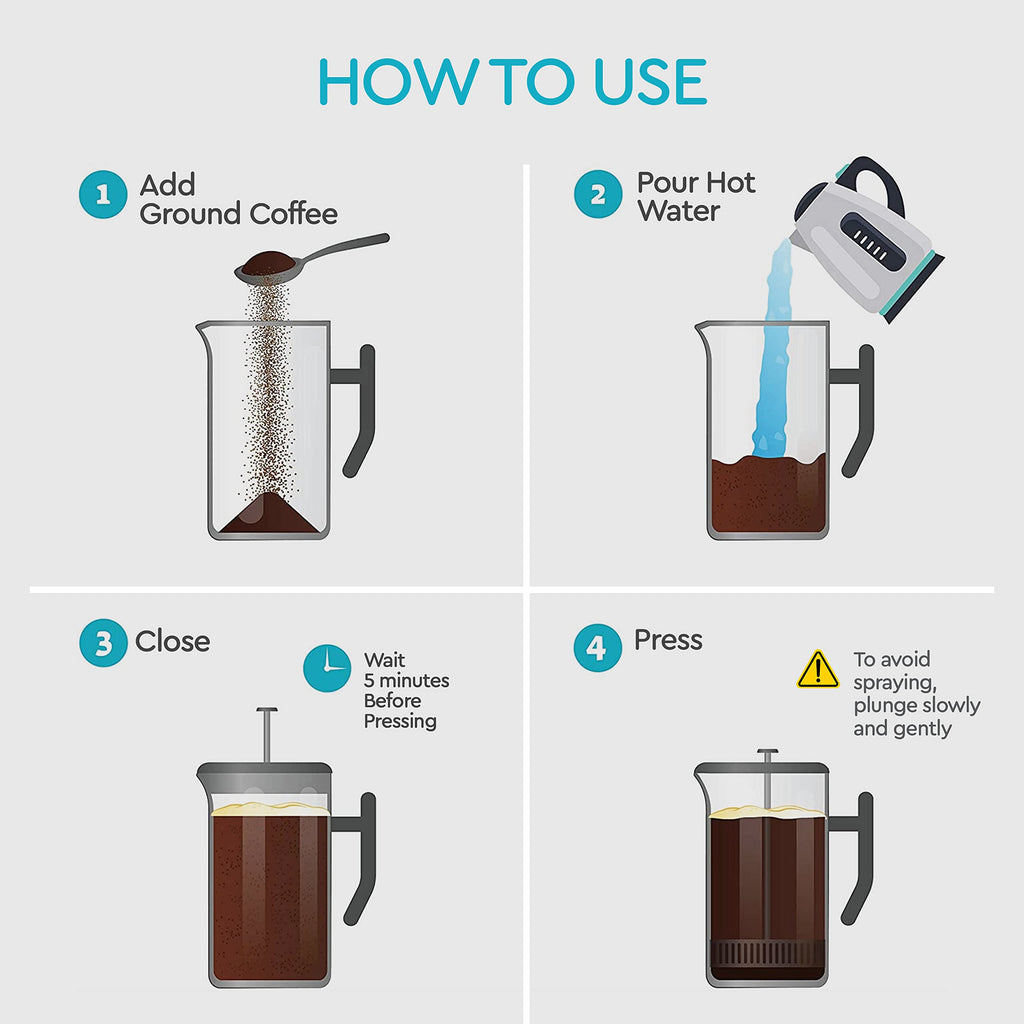 34oz Insulated Stainless Steel French Press Q31397