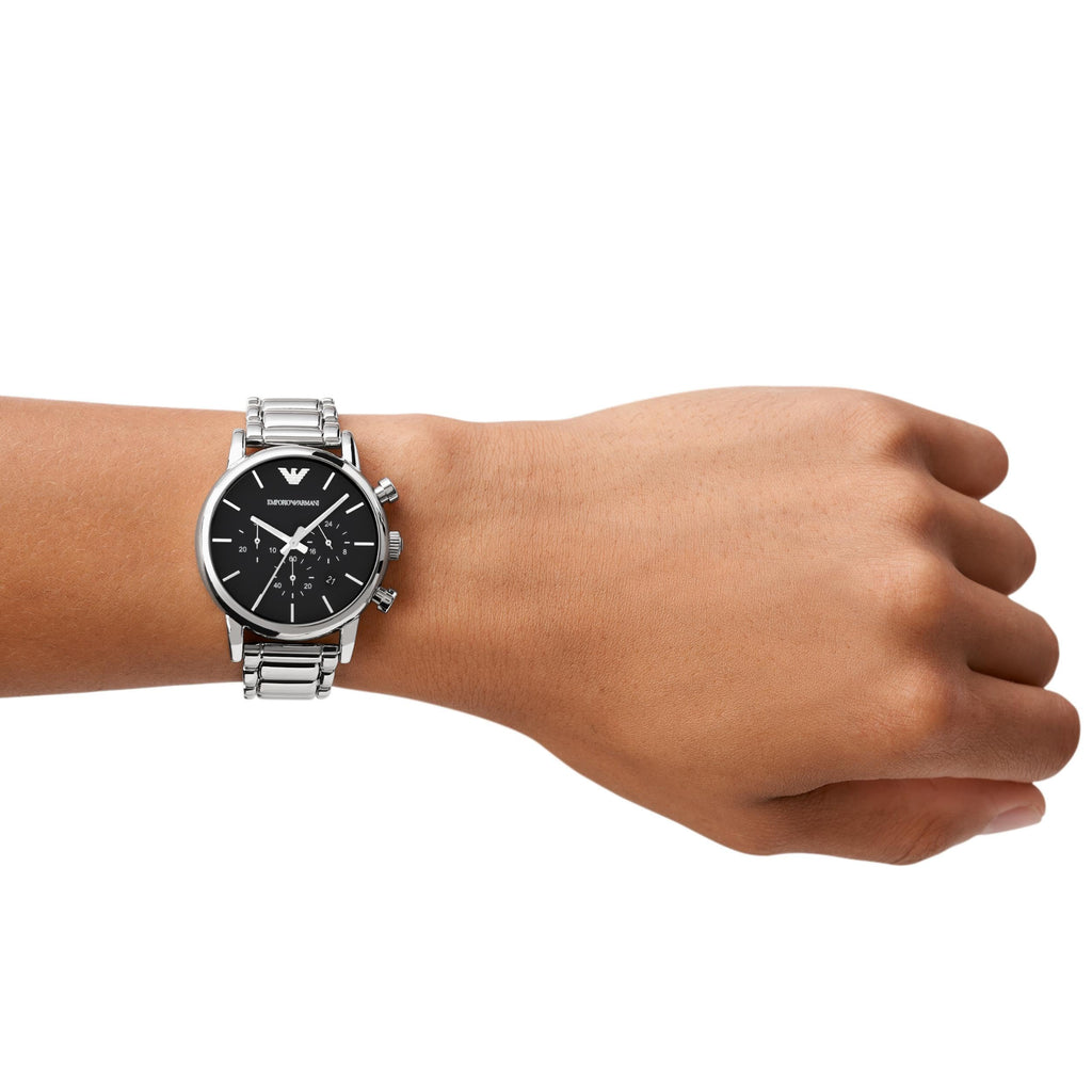 Men's Automatic Chronograph Watch with Stainless Steel or Leather Band F5245