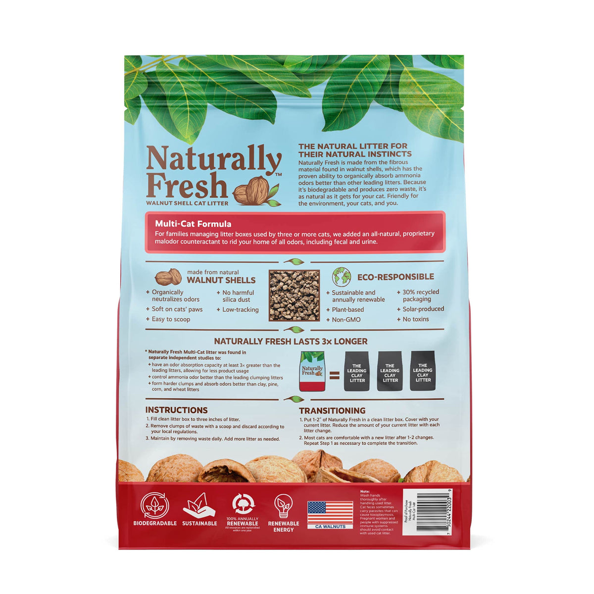 Unscented Walnut Shell Cat Litter 40 Lbs R32947