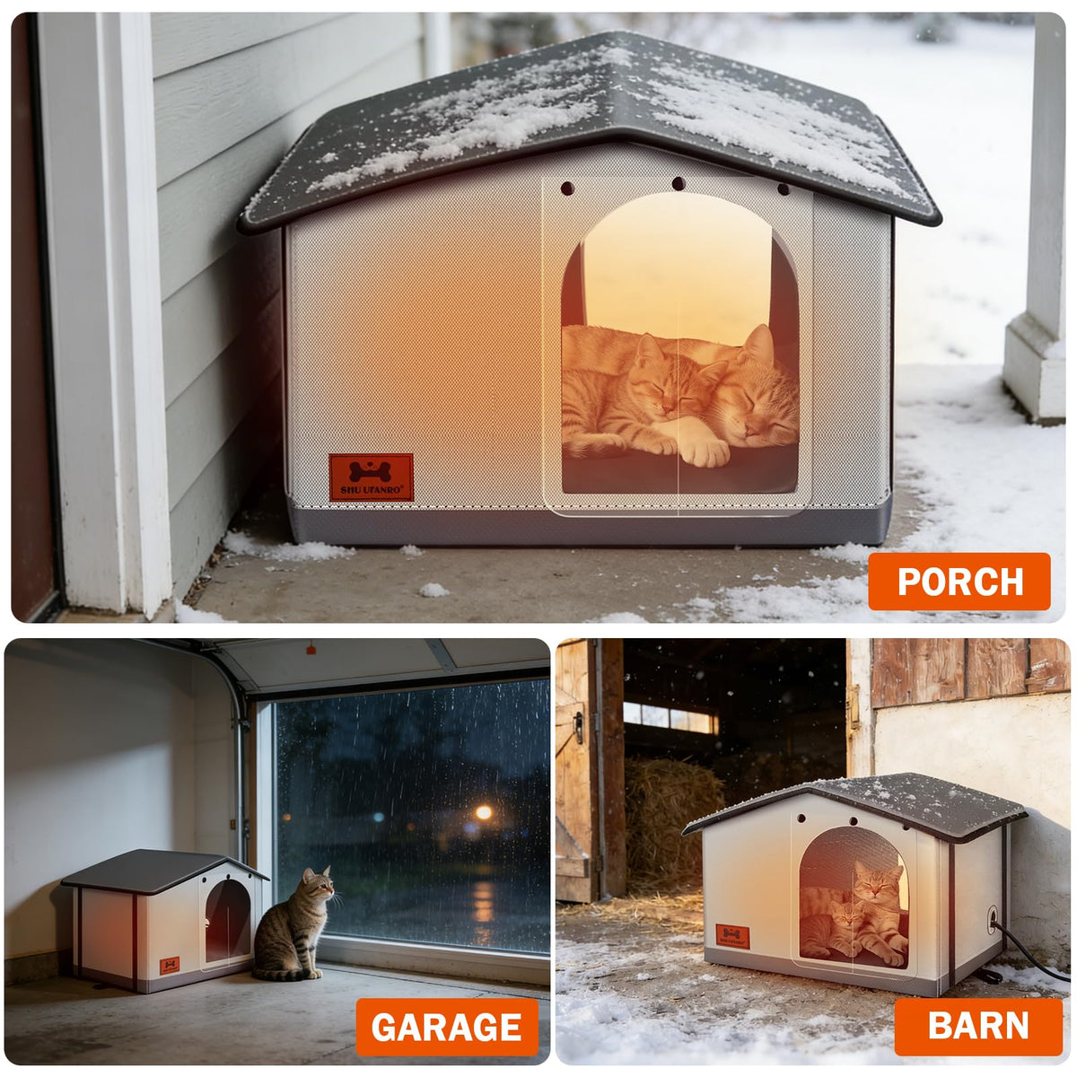Insulated Heated Cat House Indoor/Outdoor U8180