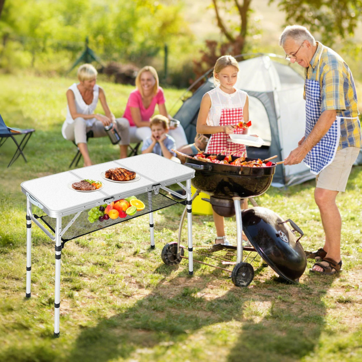 Folding Camping Table with Adjustable Height G173137