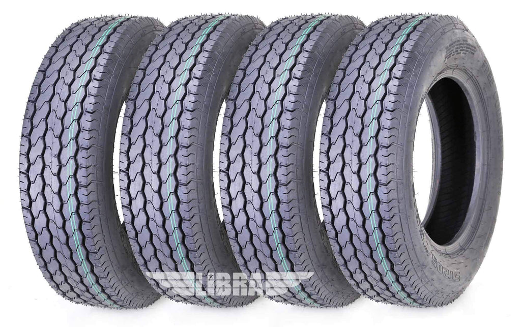4 Premium Trailer Tires ST 205/75D15 Deep Tread G602